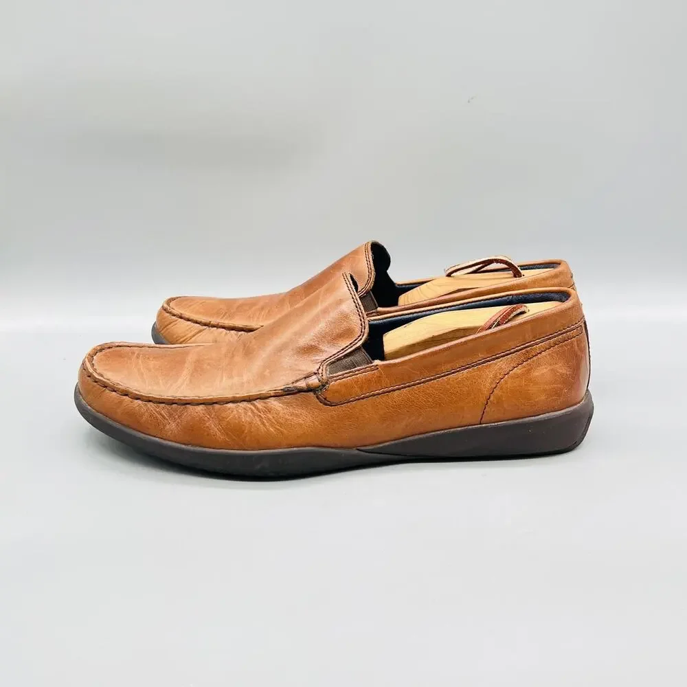Cole Haan Shoes Mens 9.5 Brown Leather Grand OS Slip On Loafers Casual Comfort